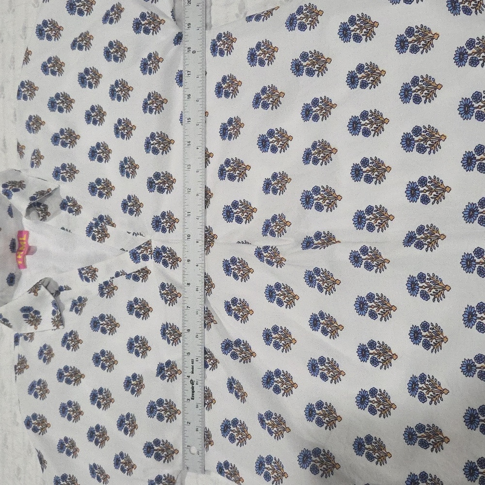 THML Beautiful Cotton Dress...White With Blue Floral Pattern. Great Condition! - Picture 15 of 16